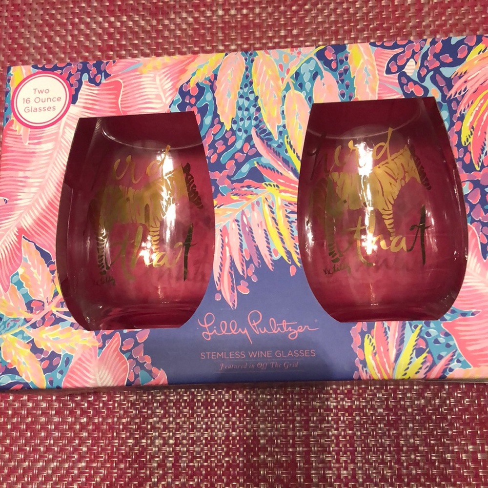 Lilly Pulitzer glasses.